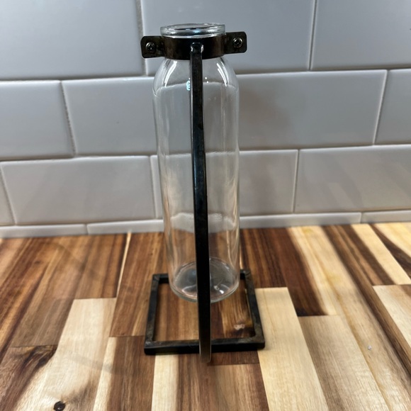 Metal and Glass Bud Vase - Picture 3 of 6